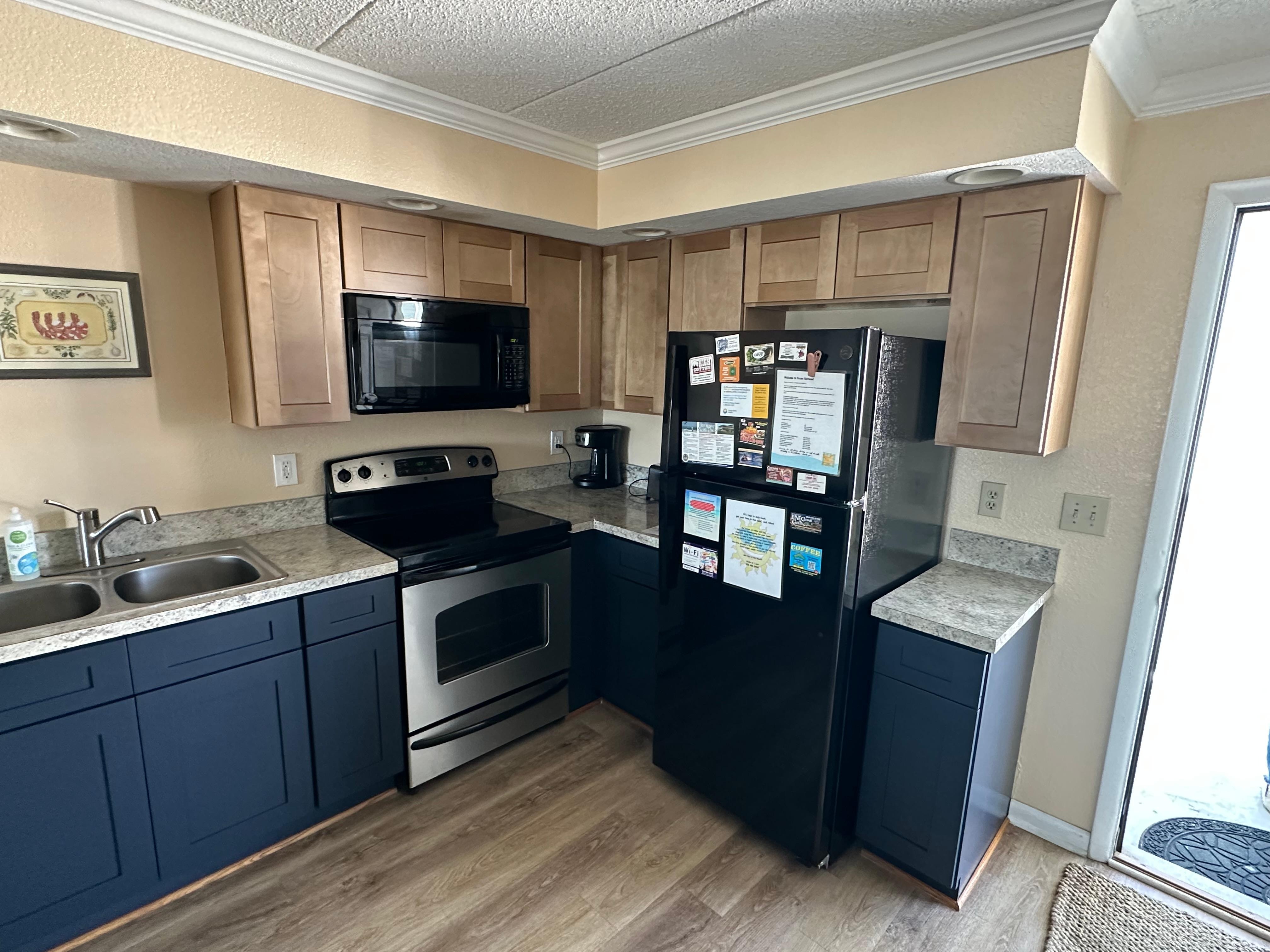 Kitchen with new refriferator