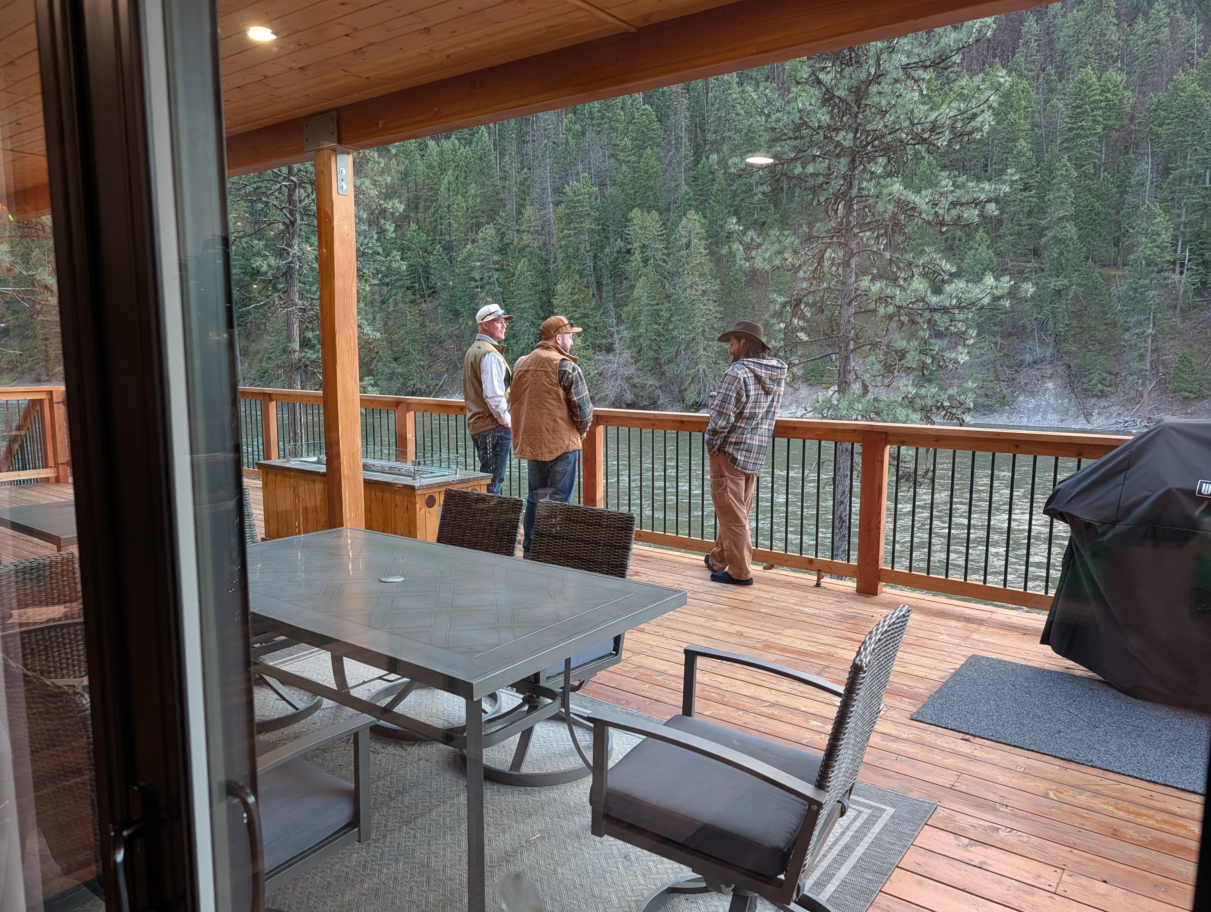 Gorgeous deck over looking the river