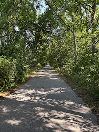 Beautiful paved trail that starts right across the street