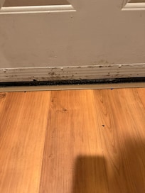 Rust on door jam