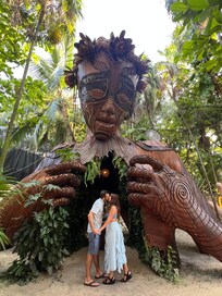 We were able to visit this art museum for free, we went twice, at night when its all lit up and daytime.