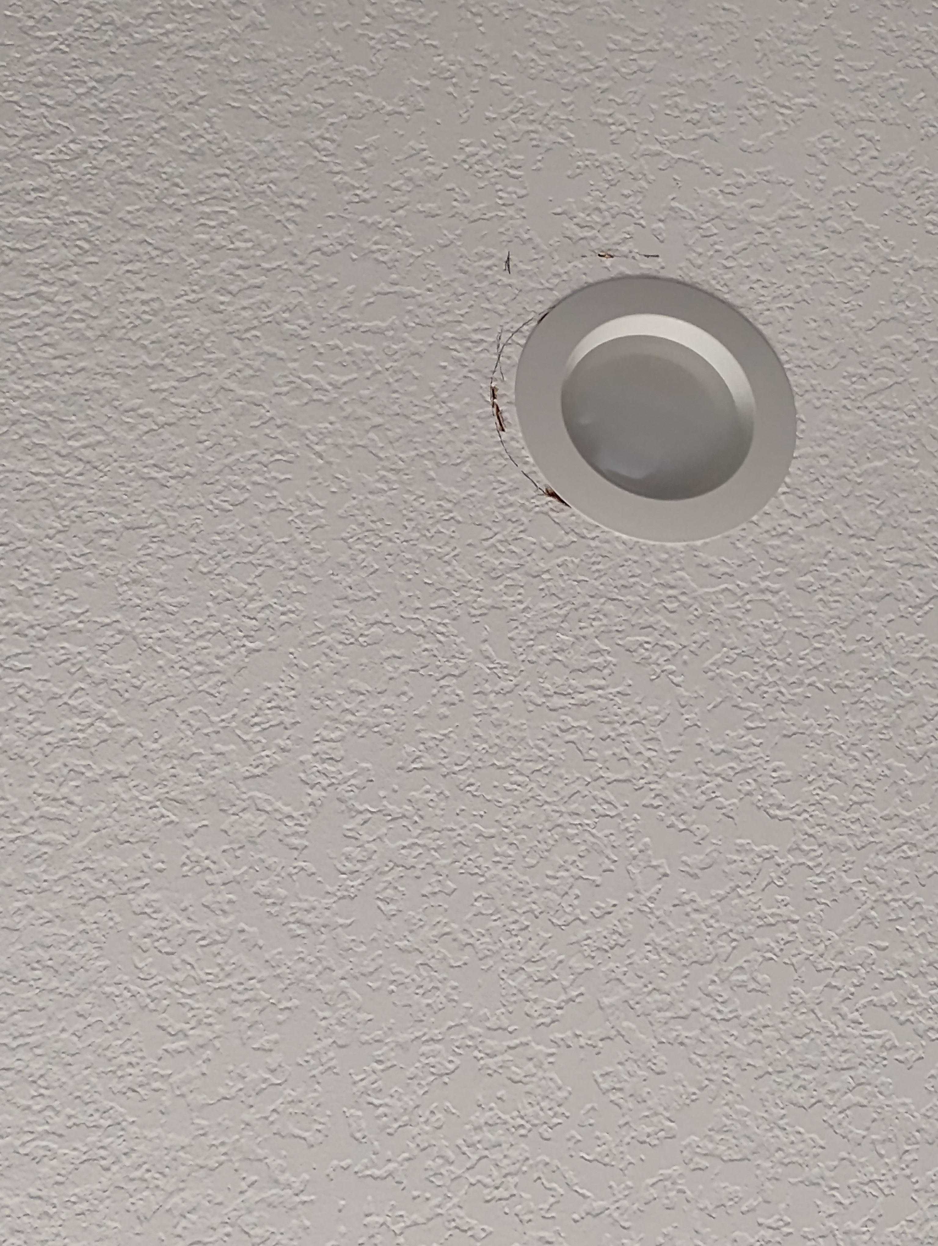Every can light looked like this.  Not the end of the world, but was a reminder of how much money this place makes by not keeping it up nicely.