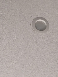Every can light looked like this. Not the end of the world, but was a reminder of how much money this place makes by not keeping it up nicely.