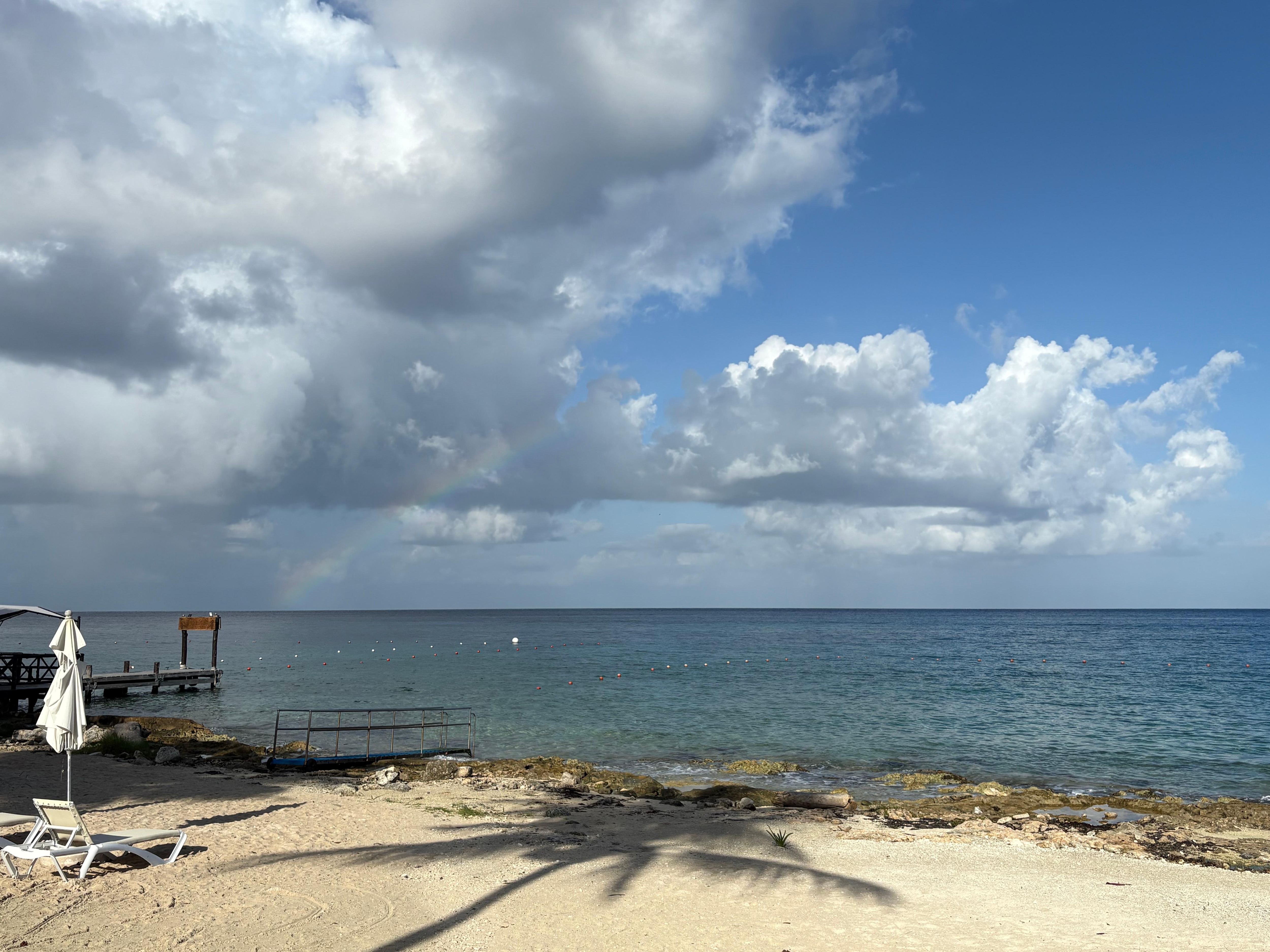View on Day 1 greeted with a rainbow 
