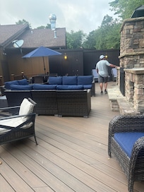 Outdoor back sitting area is very comfortable and relaxing