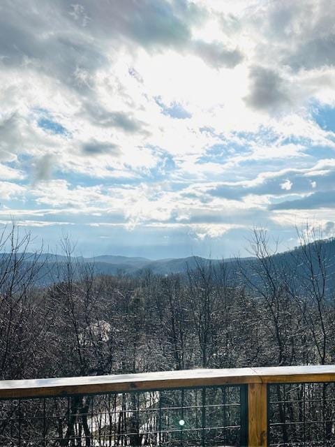 View off the main living space after the rain in the morning