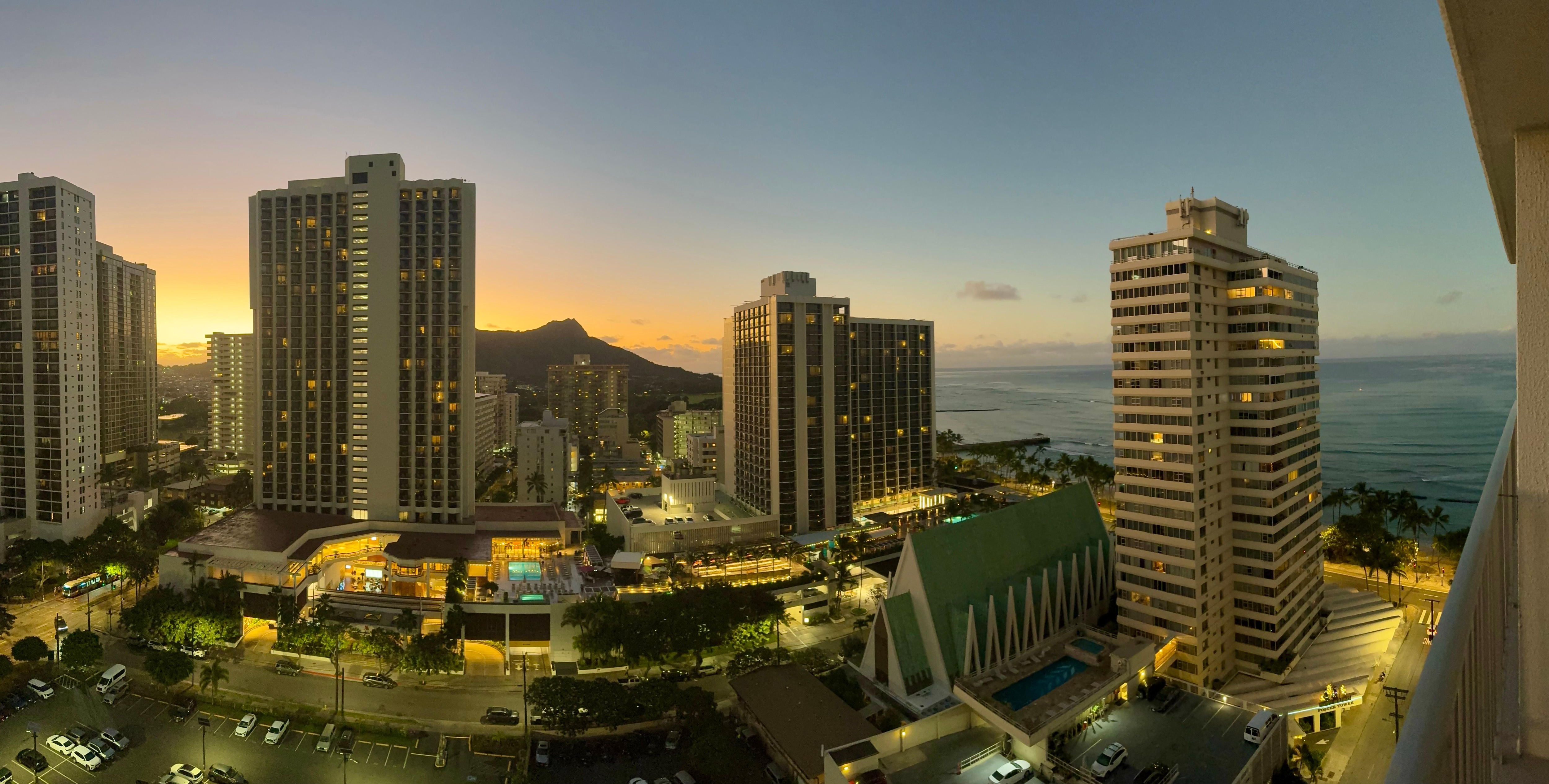 View from our room at sunrise.  