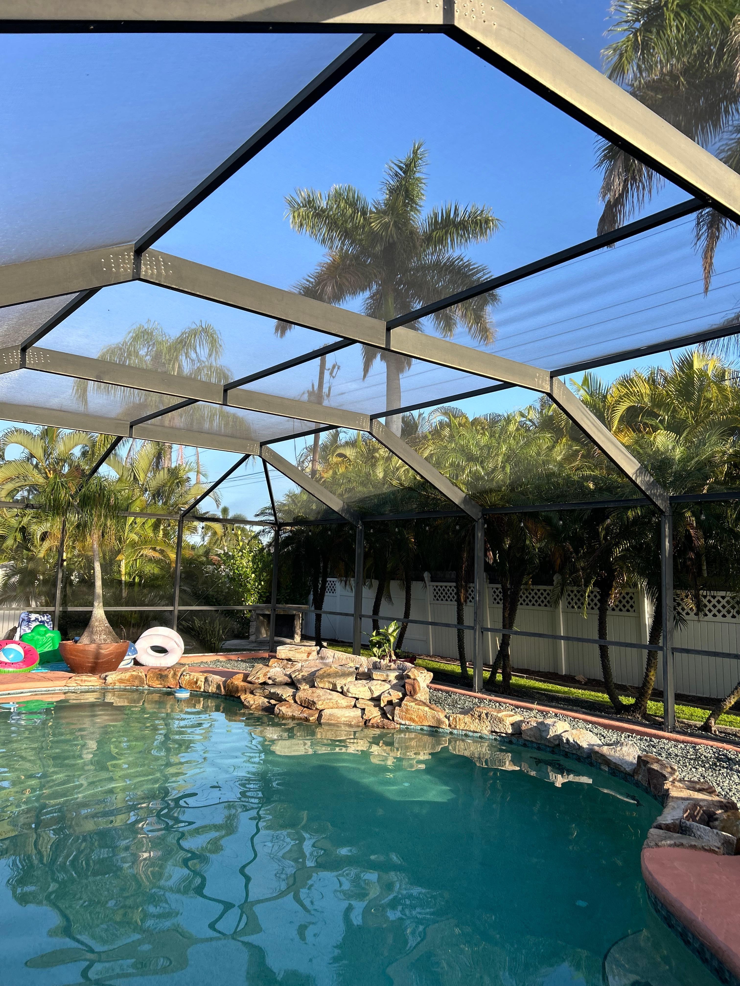 Refreshing dip in a cool pool