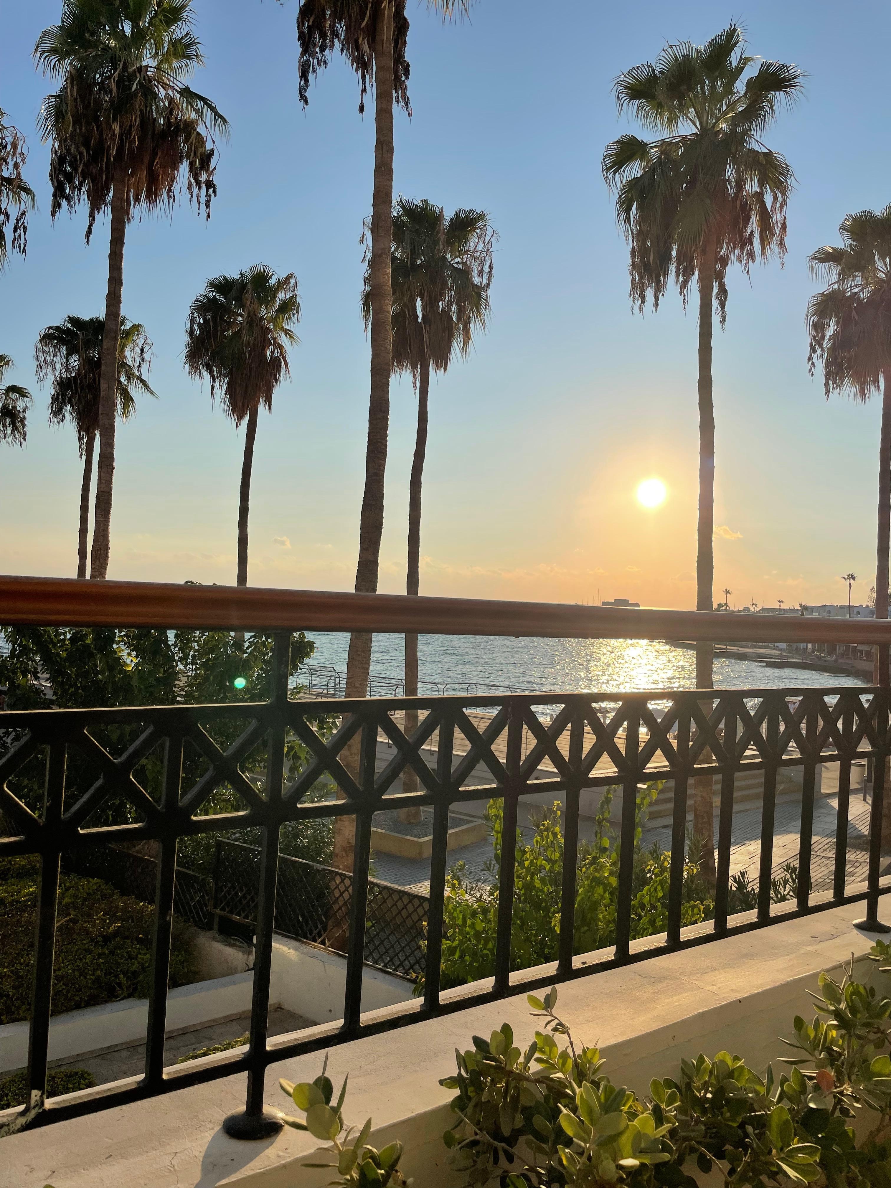 Sunset view from room