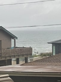 View from the house on a rainy day