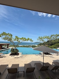 The pool area is amazing