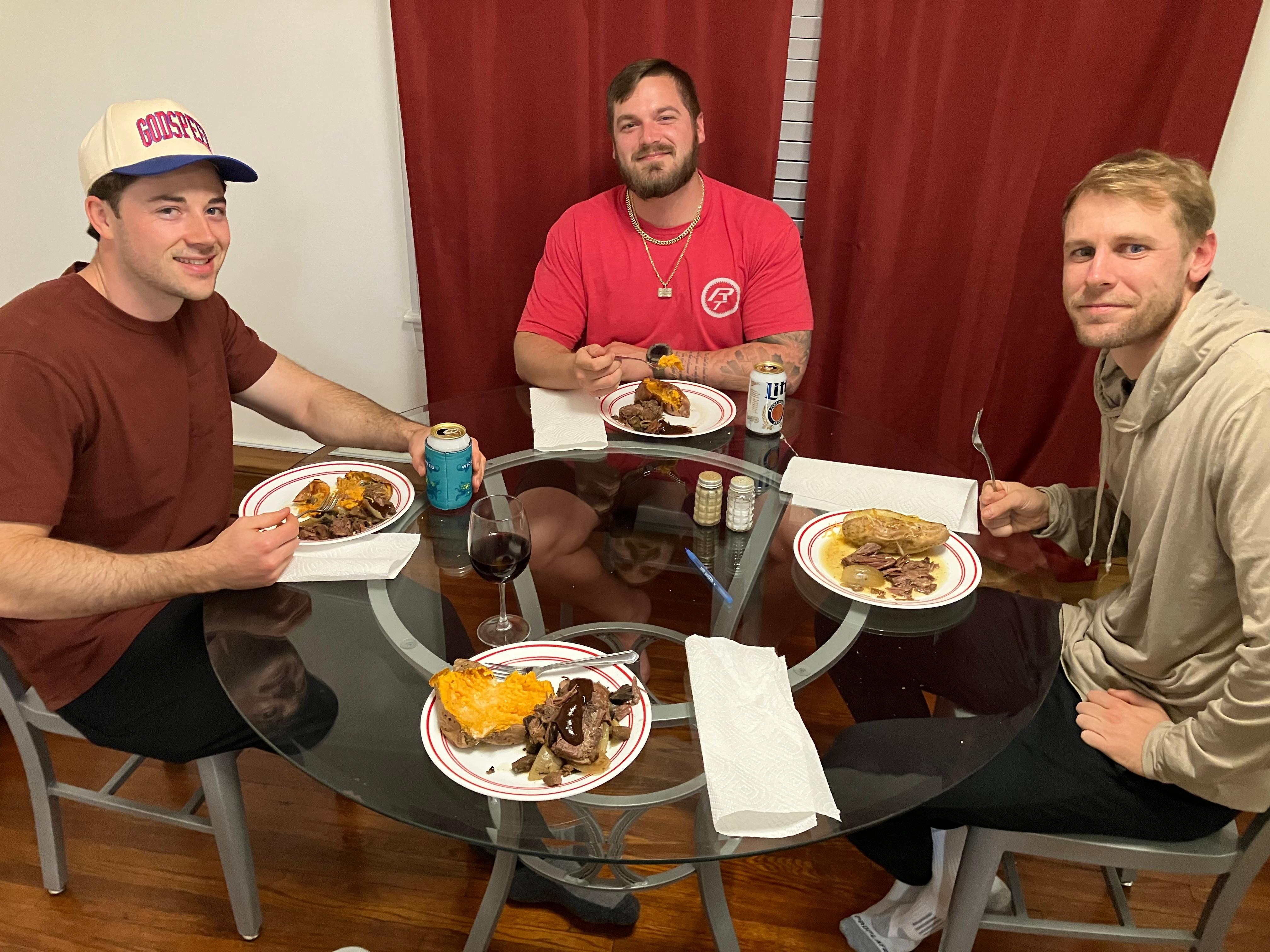 Dinner time in the cabin