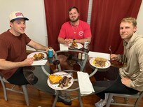Dinner time in the cabin