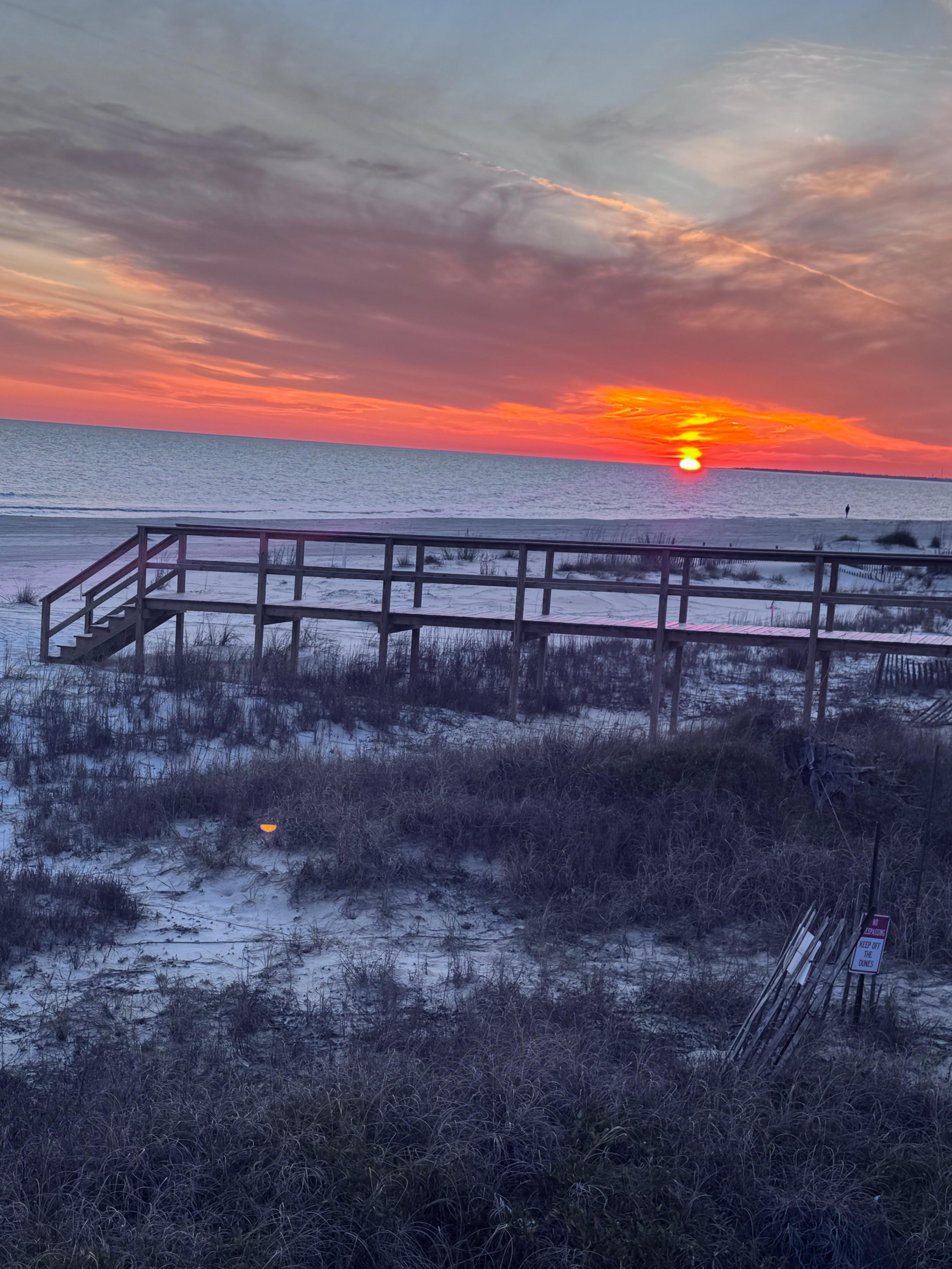Sunset view from the porch. 