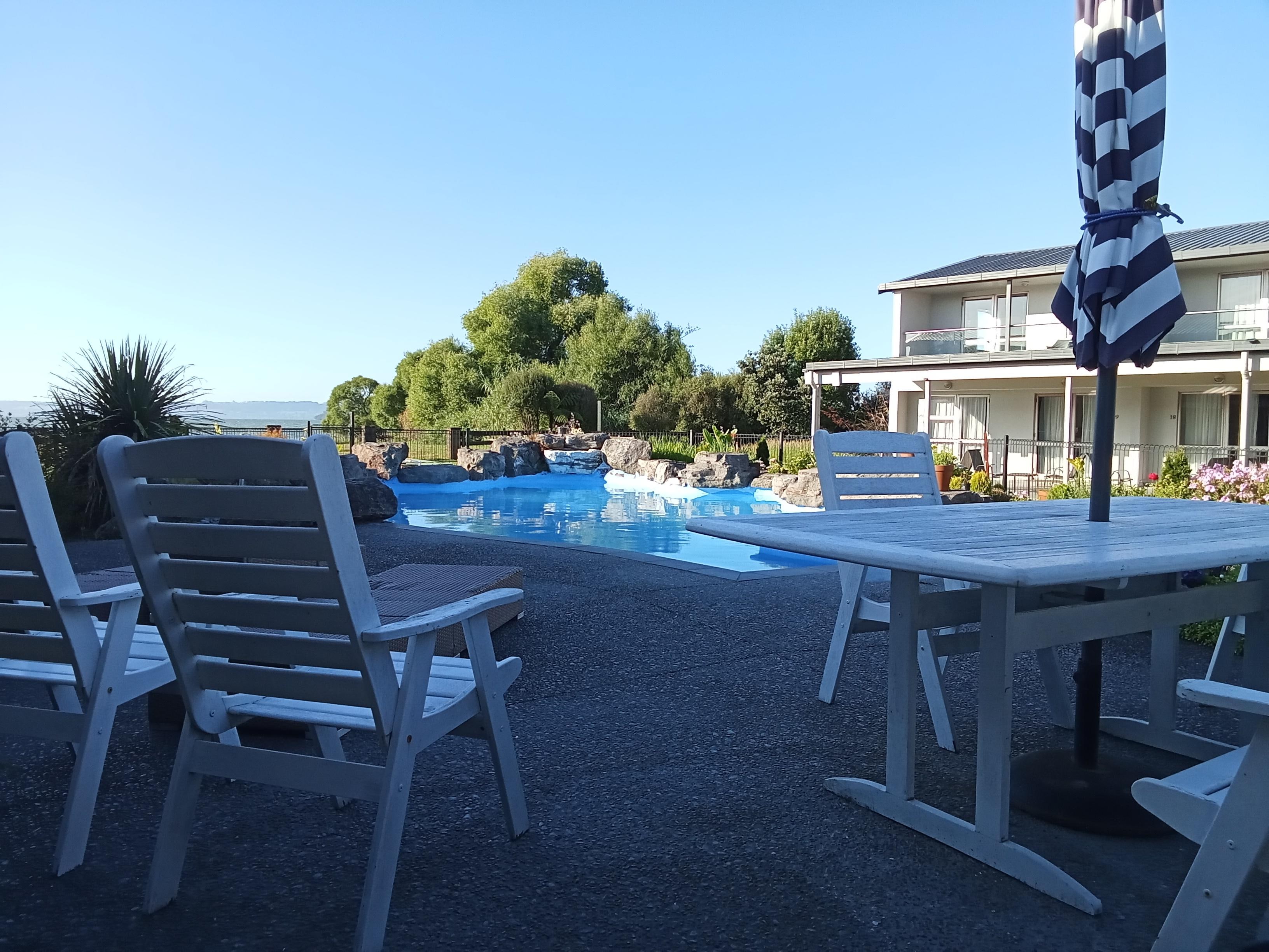 Relaxing poolside area.