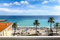 Our top floor room had a balcony facing the sea.
