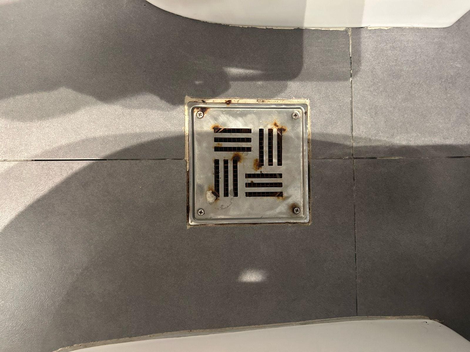 Rusty drain.
