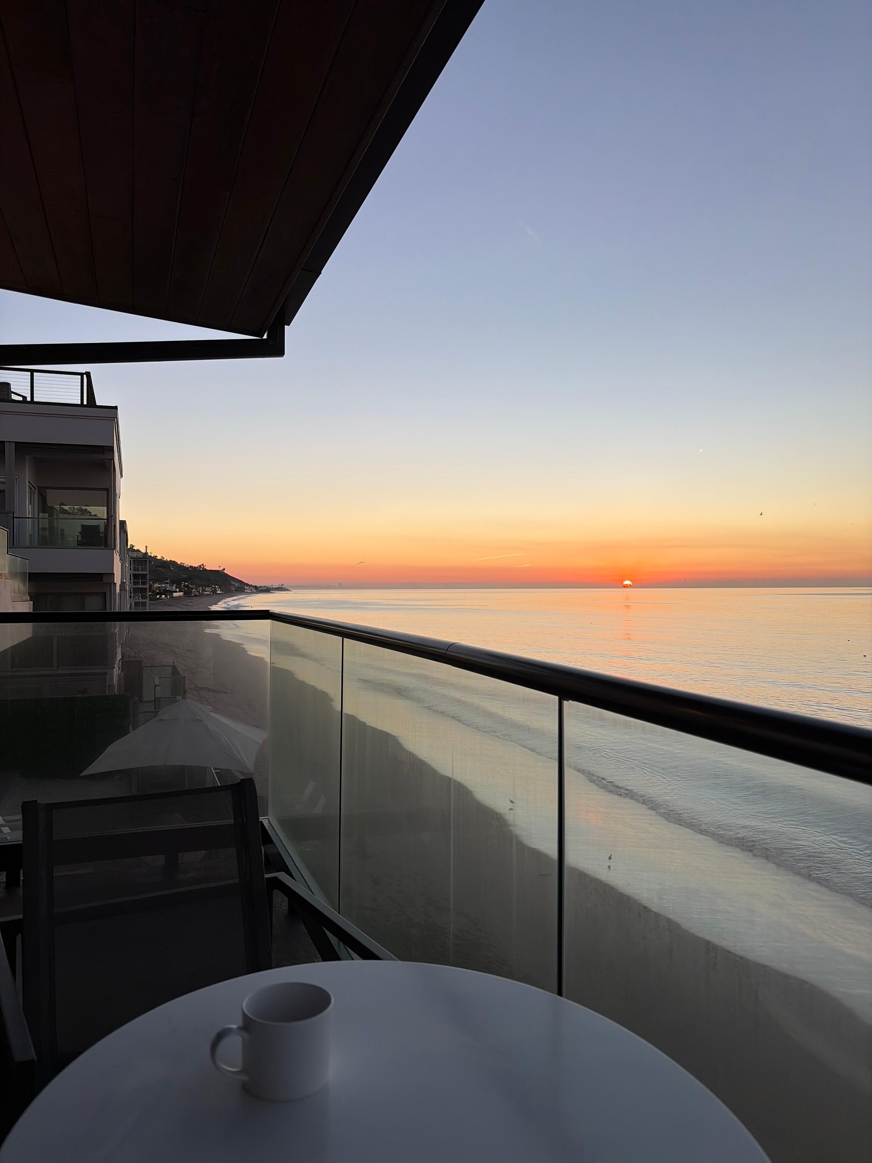 Sunrise from the balcony 