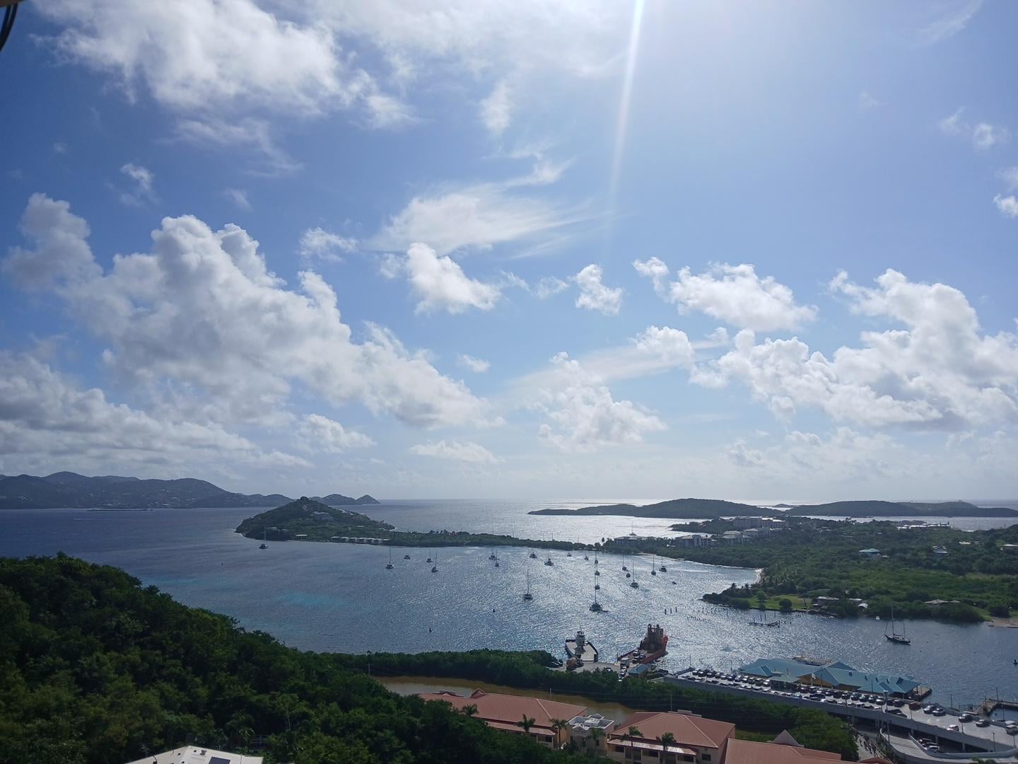Beautiful shot of mid day. They were throwing a parade down in Red Hook that day. This is in October.