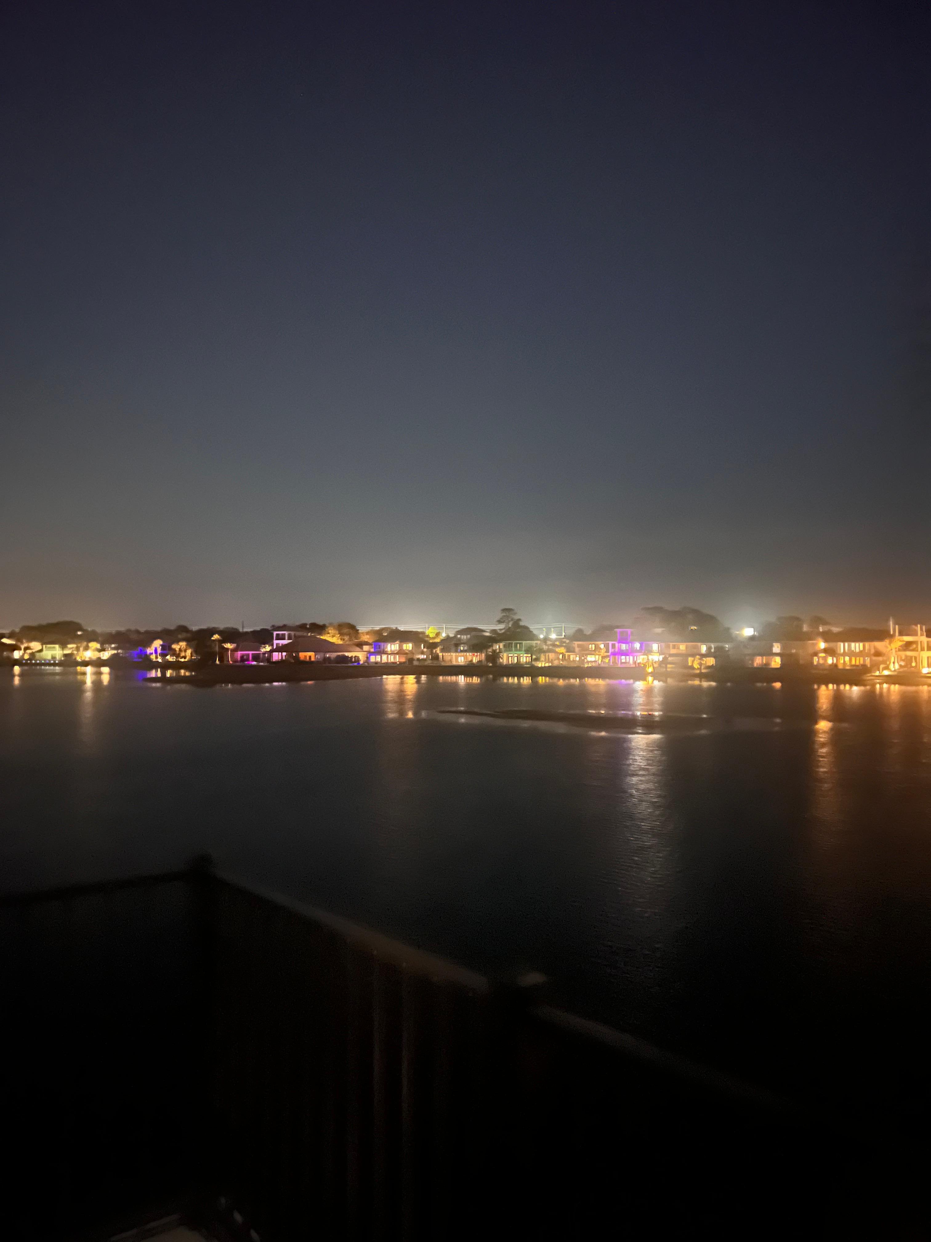 View of the lake from the back of the villa. 