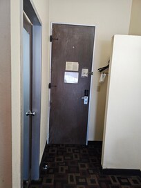 Entry with open closet