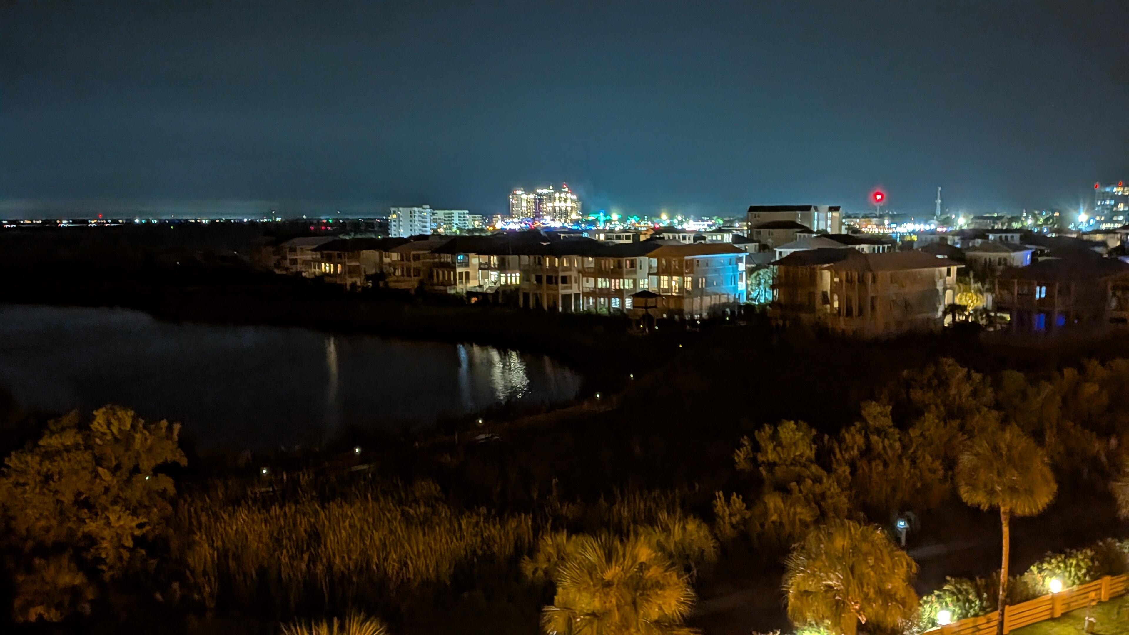 Night view from balcony