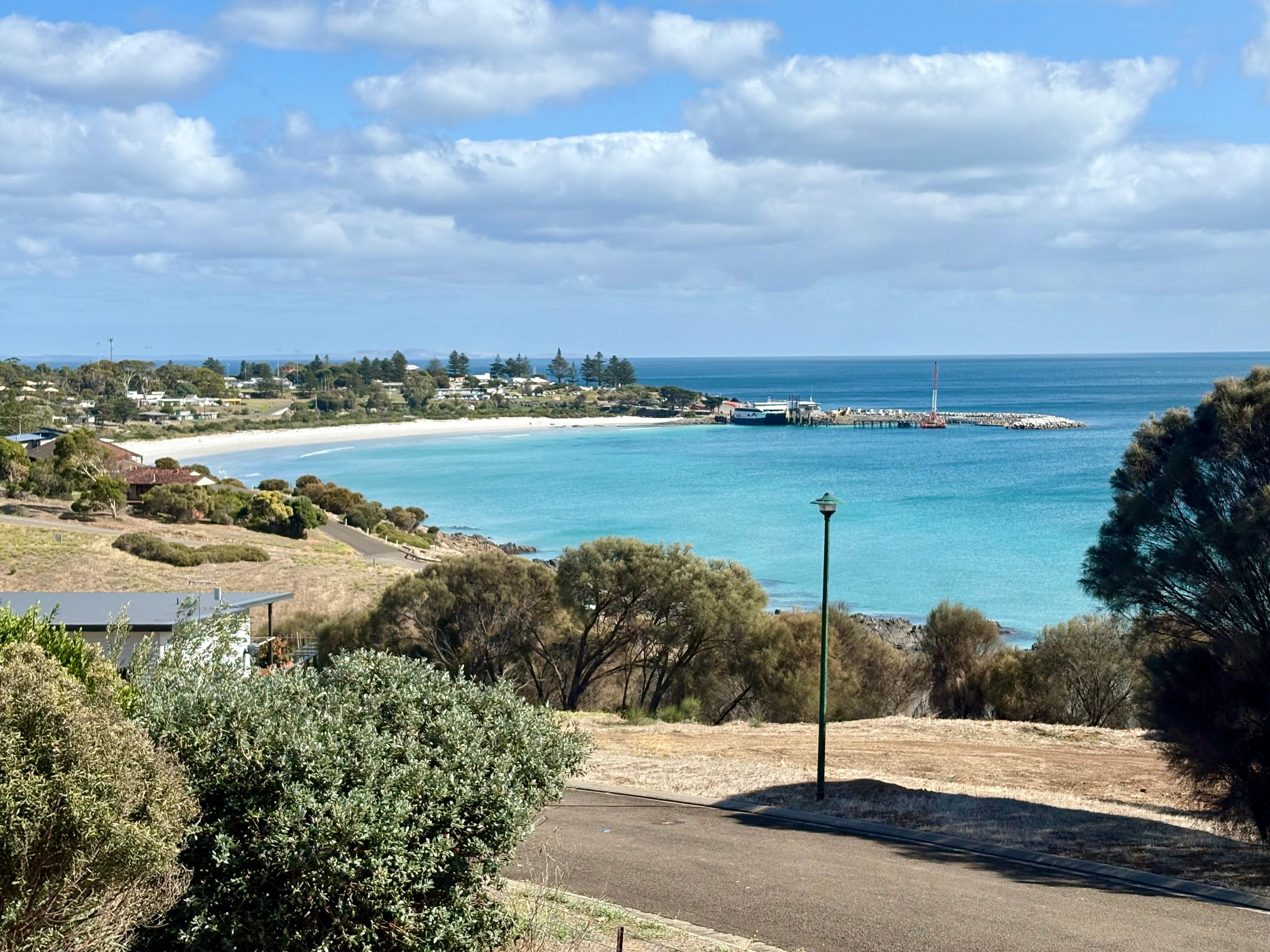 Zoomed in view from front balcony