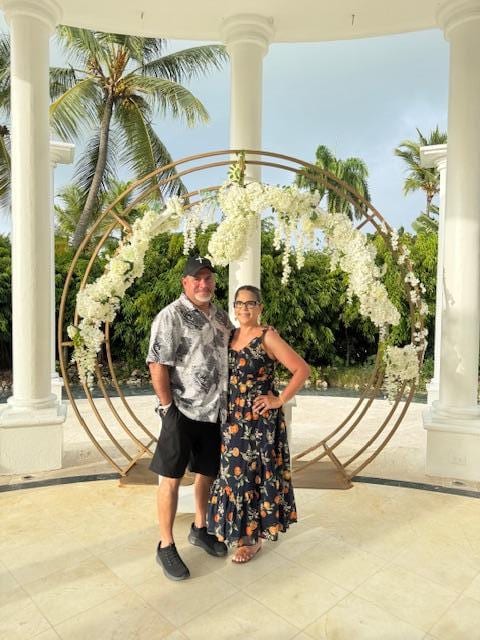 The wife and I back at the spot were we got married!