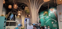 Excellent coffee shop adjacent to the lobby. Good food, and beverages, upscale environment, snack or a meal at breakfast or mid-day.