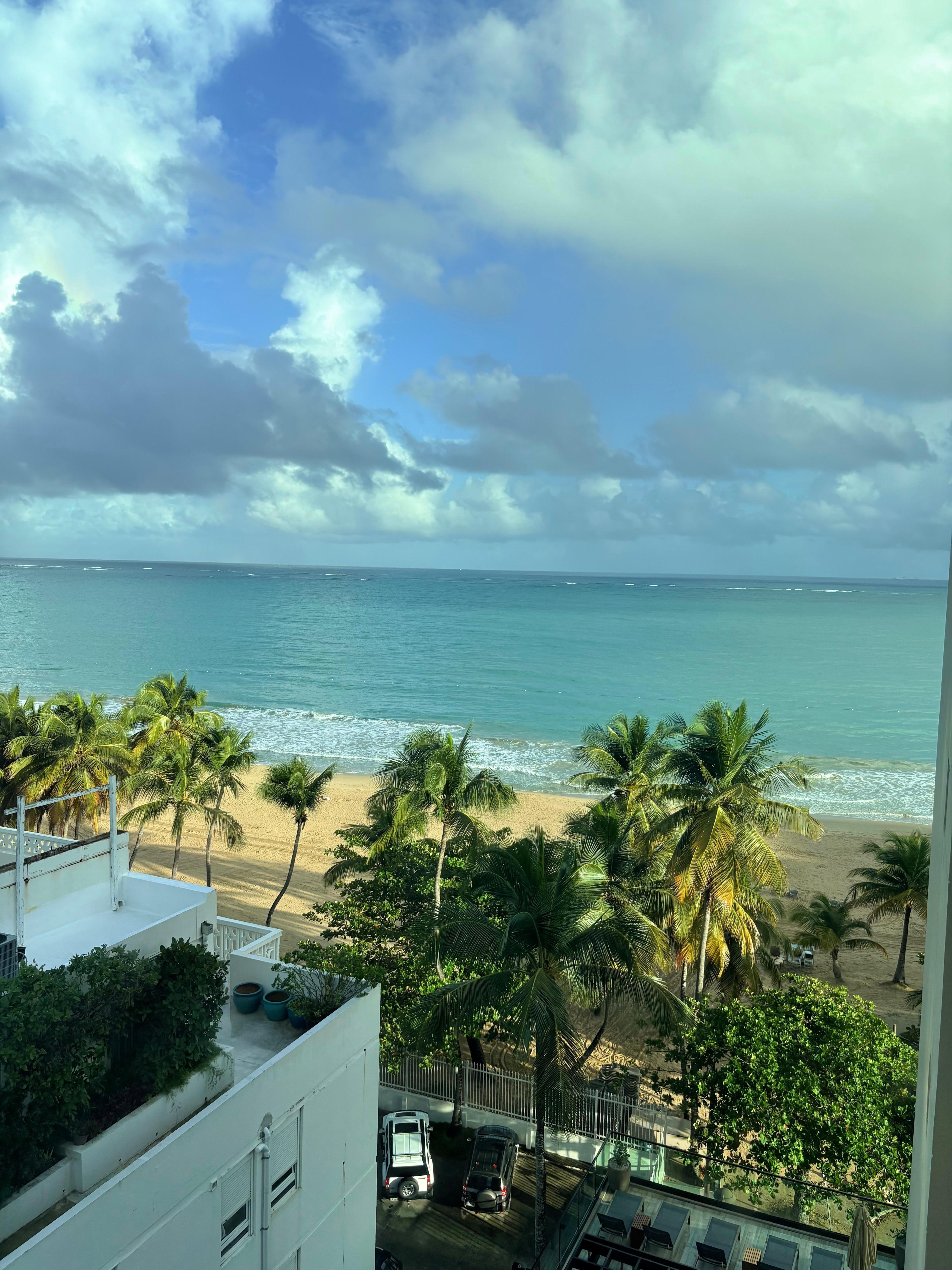 View from our partial-beach view room