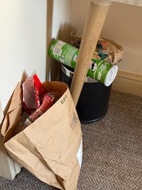 Accumulated rubbish after the 3 nights