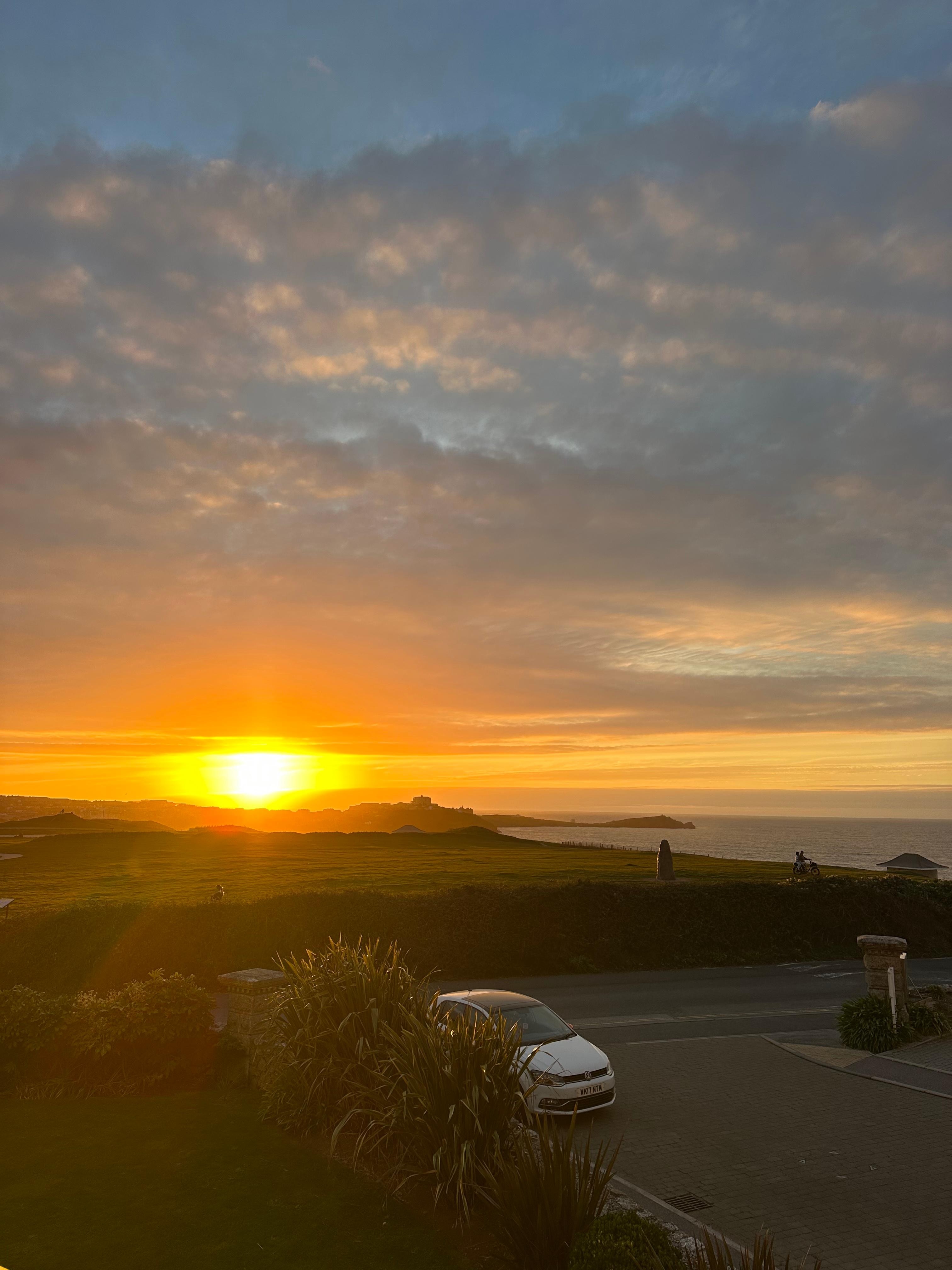 Sunset from the balcony.