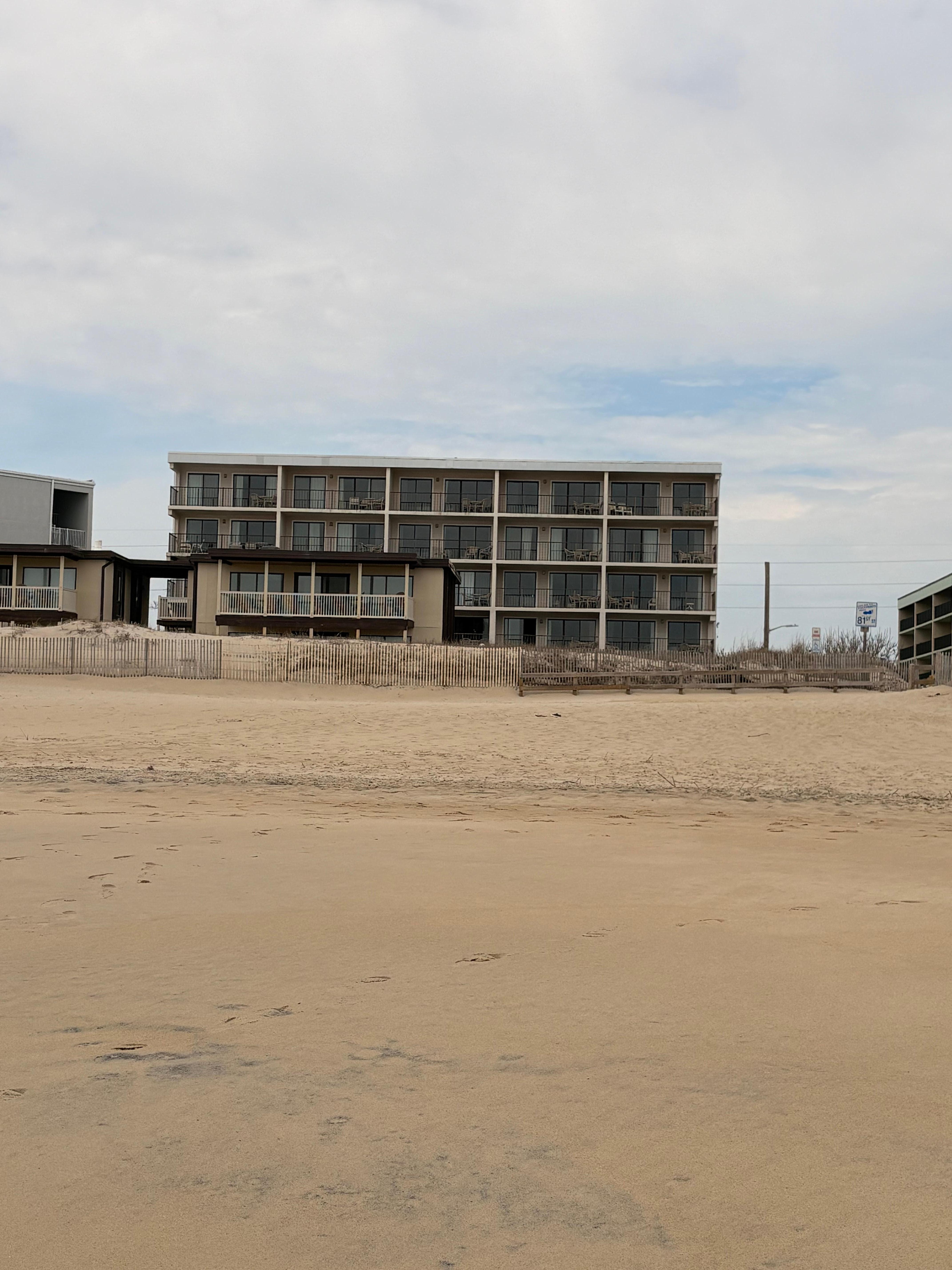 View of the condo from the beach
