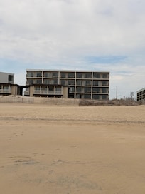 View of the condo from the beach