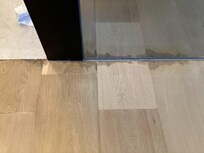 Water stain on the floor of our room