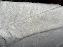 Dirty (stained?) towel