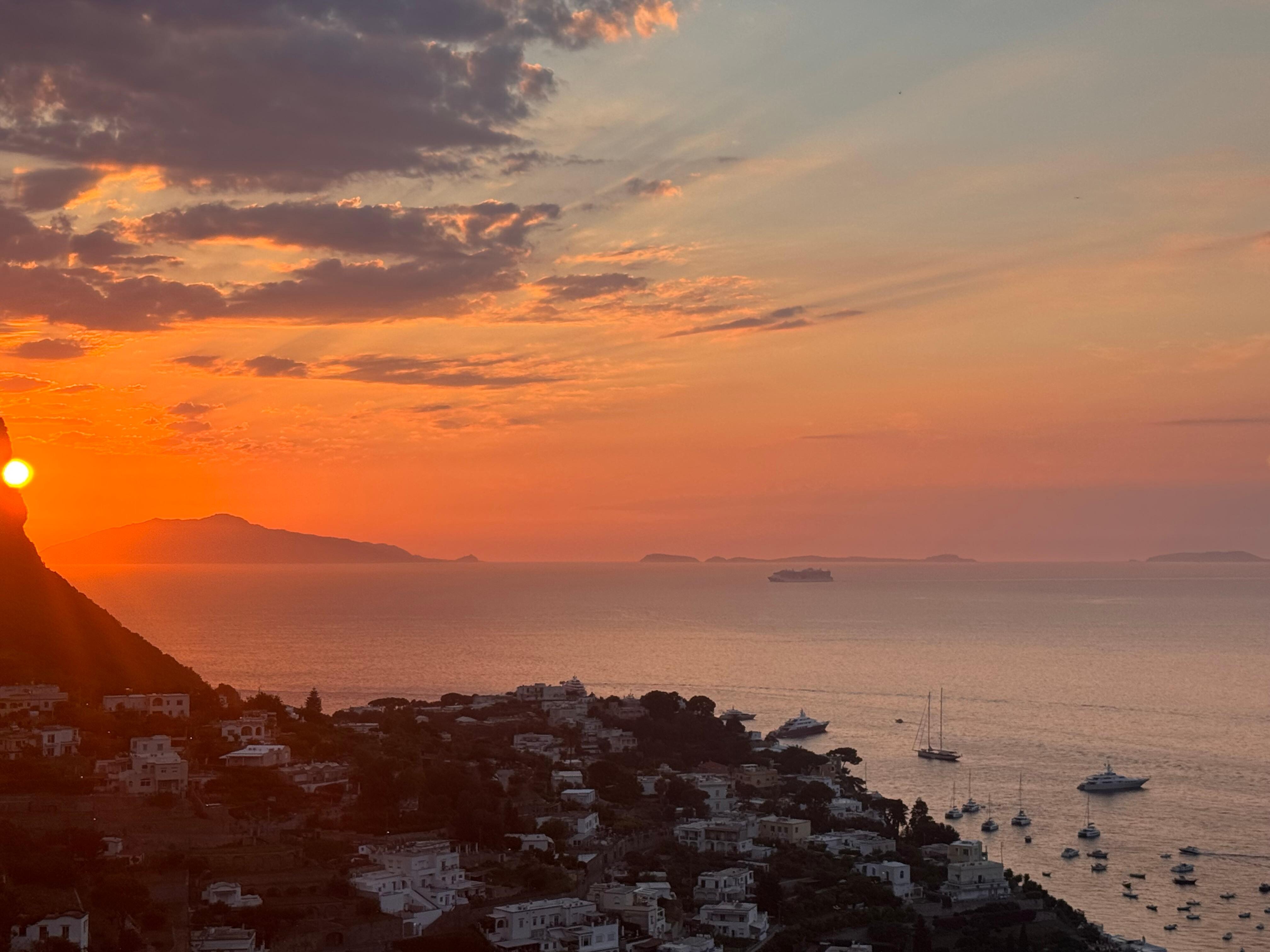 Sunset from bar 2 min walk from hotel, near the funicular
