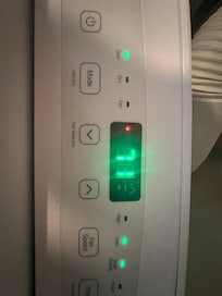 Red light indicates unit needs a new air filter