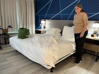 Bed was too low, could barely get up.