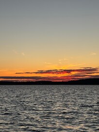 sunset on the lake