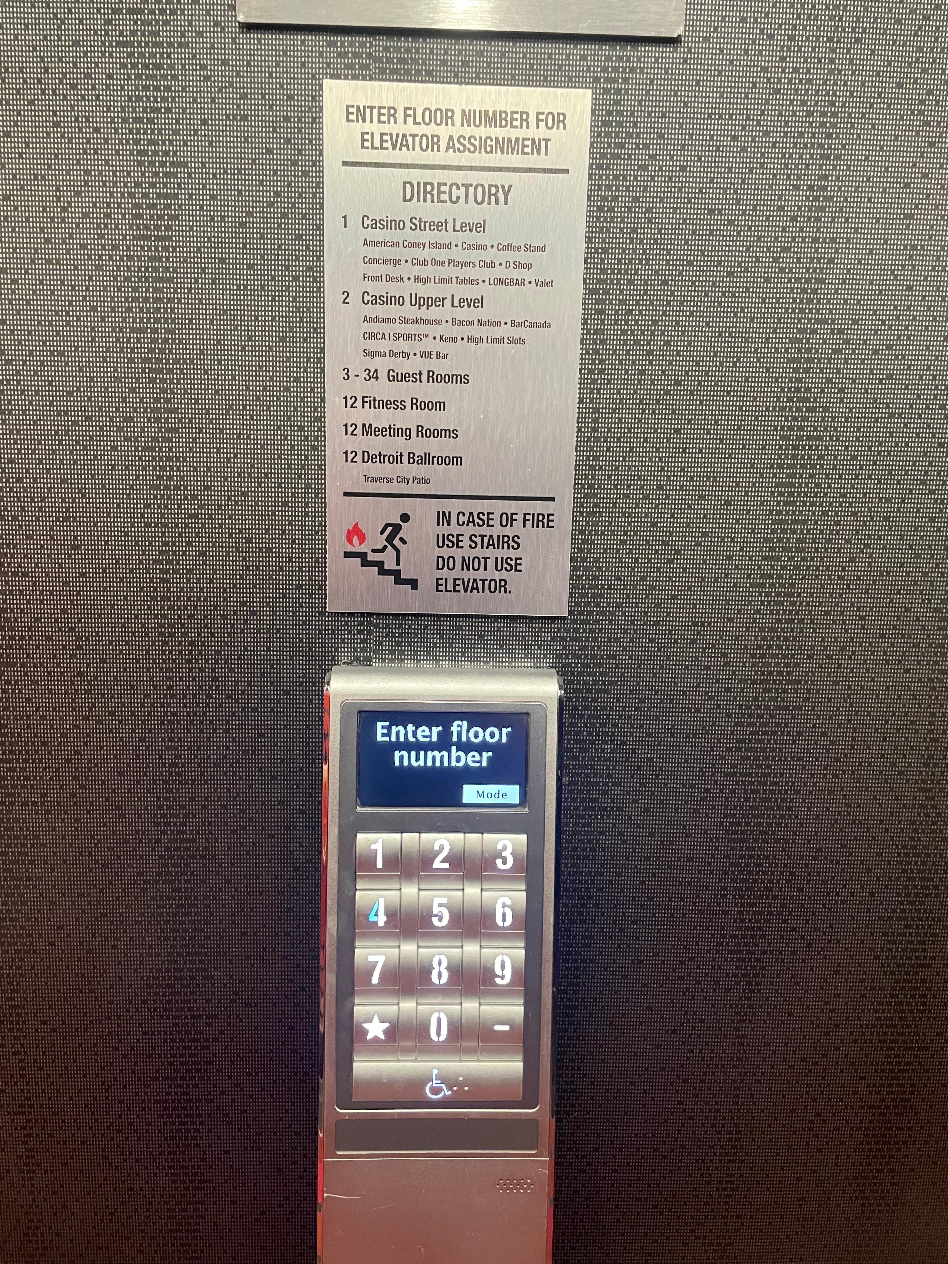 Modernized elevator room selector