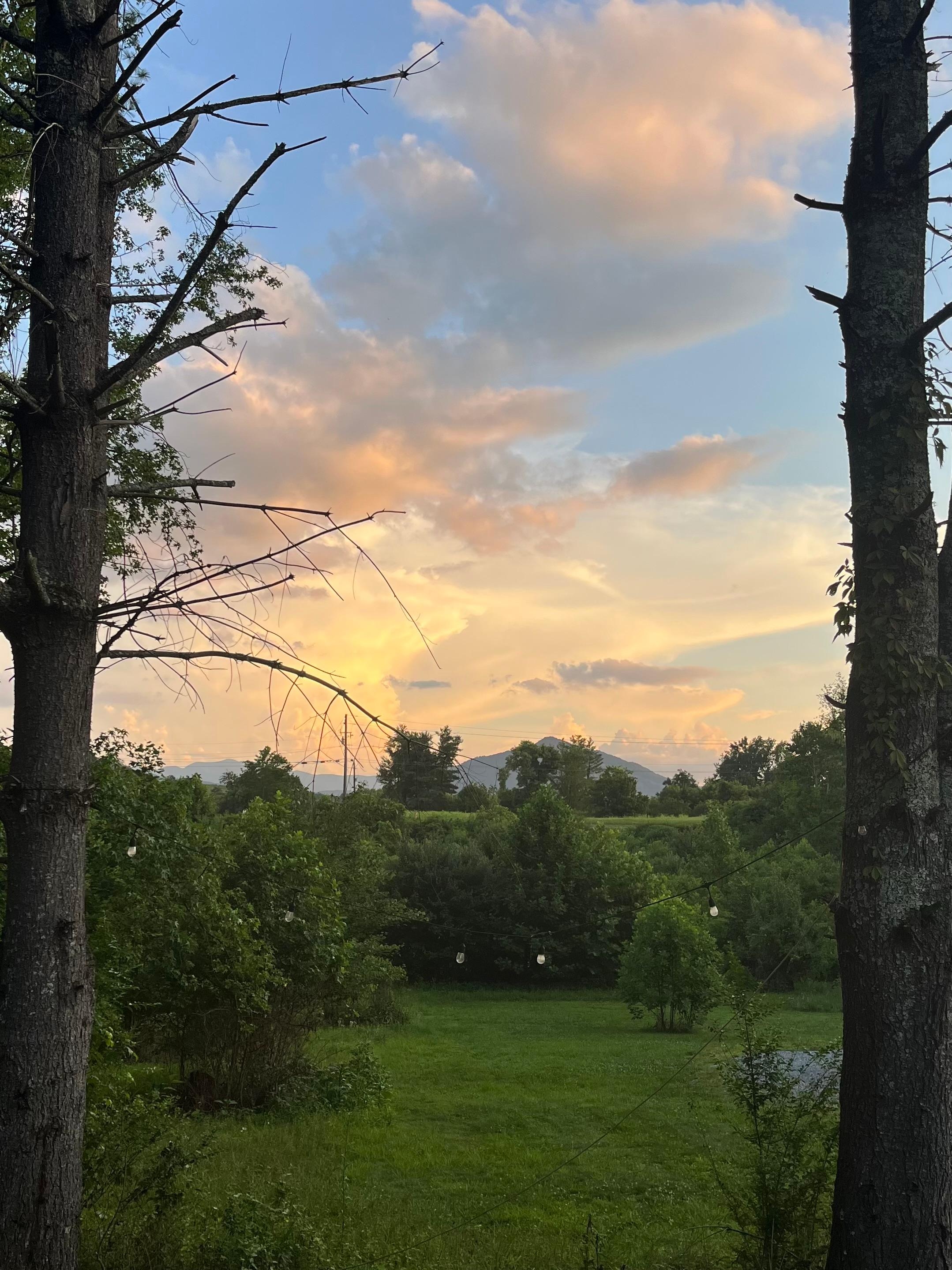 Sundown from the driveway 