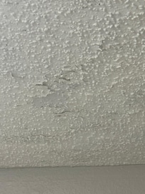 High humidity,paint peeling from above shower area.