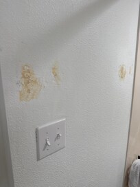 Where the towel rack used to be