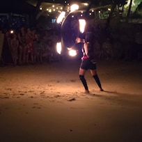 Fire show on beach