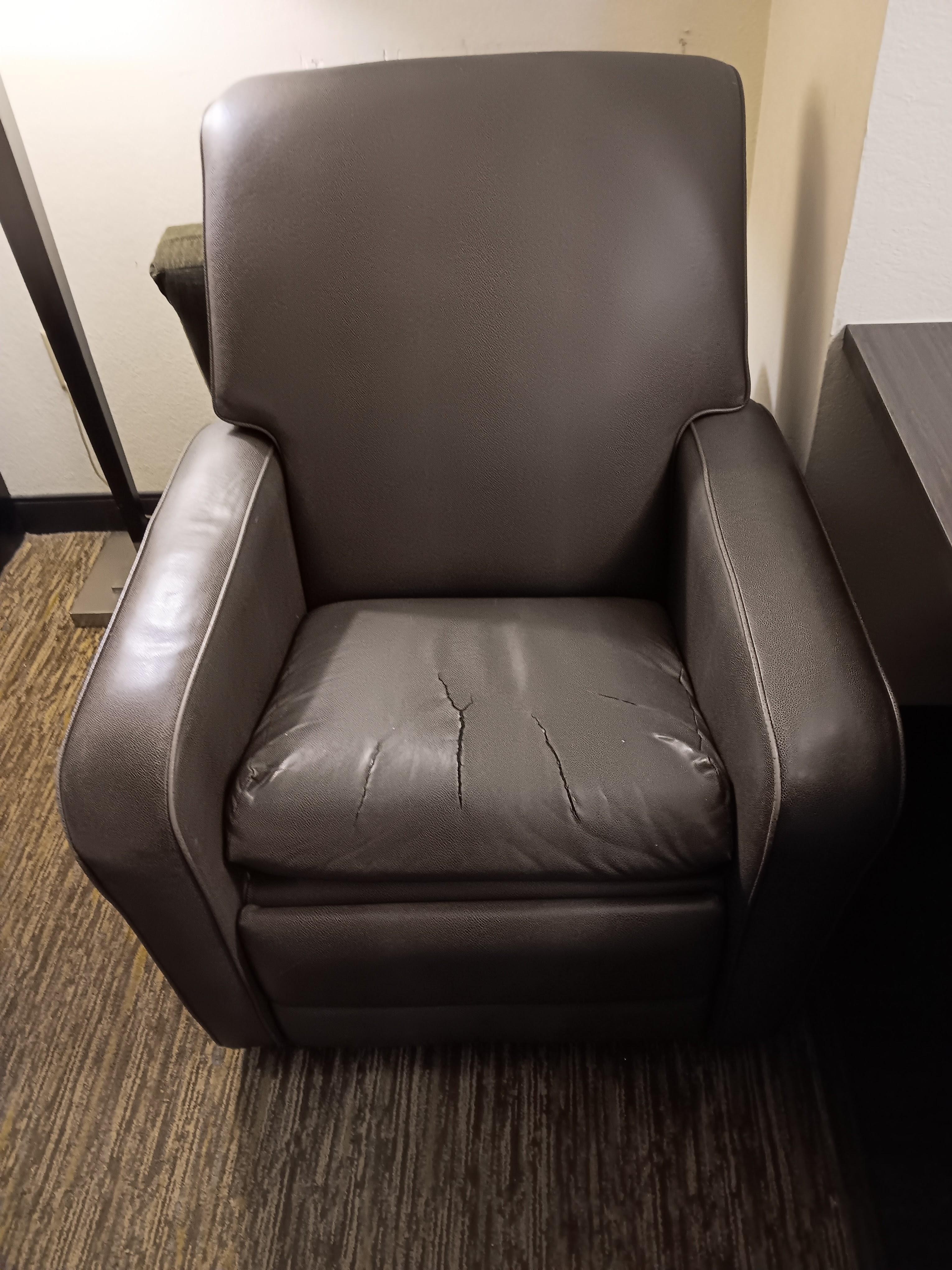 Chair was old and ripped