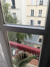 Looking out a back window