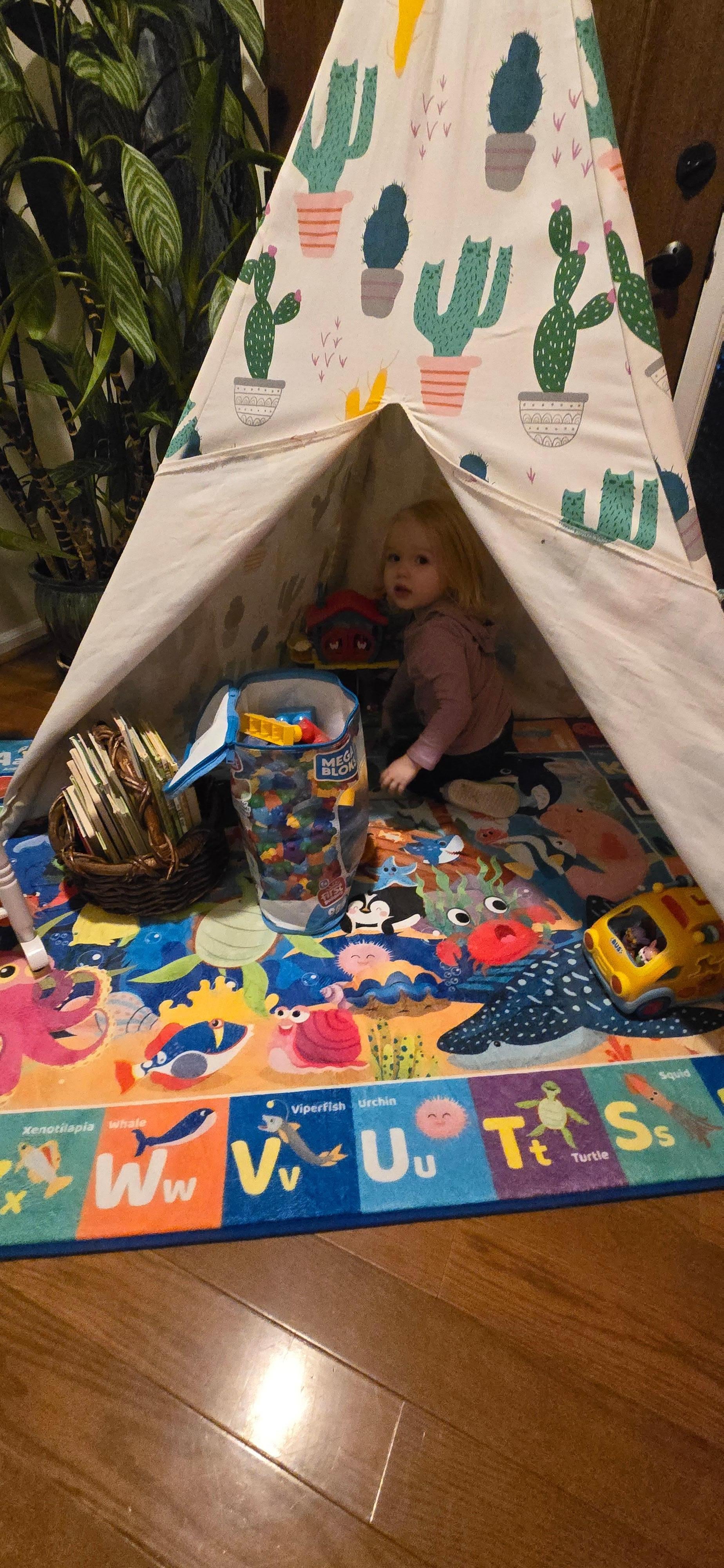 Play area with teepee and toys galore