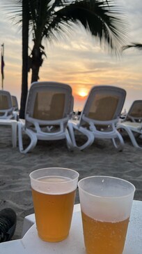 Enjoying the sunset.