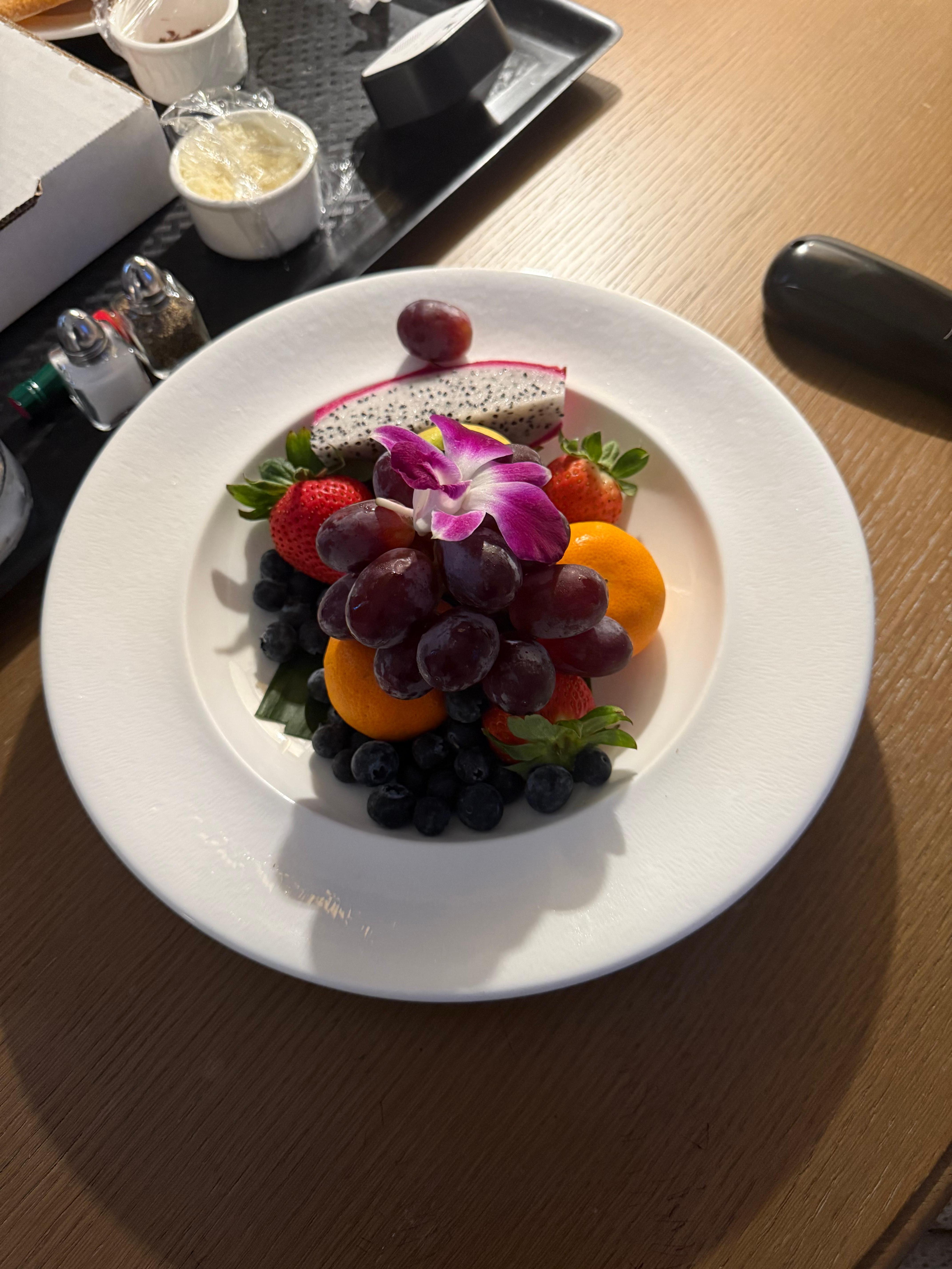 Complementary birthday fruit cake